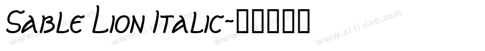 Sable Lion Italic字体转换